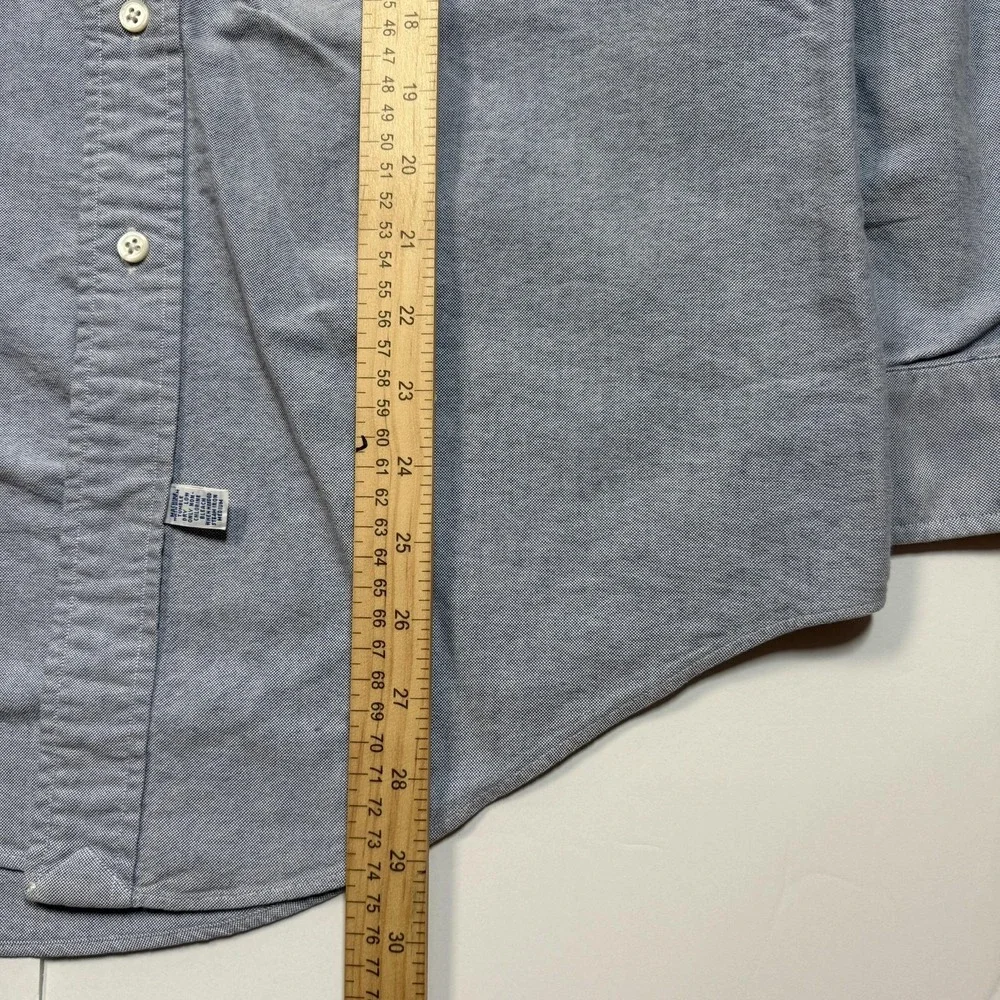 Ralph Lauren Shirt Mens 15 33‎ Blue Oxford Button Down Long Sleeve Cotton